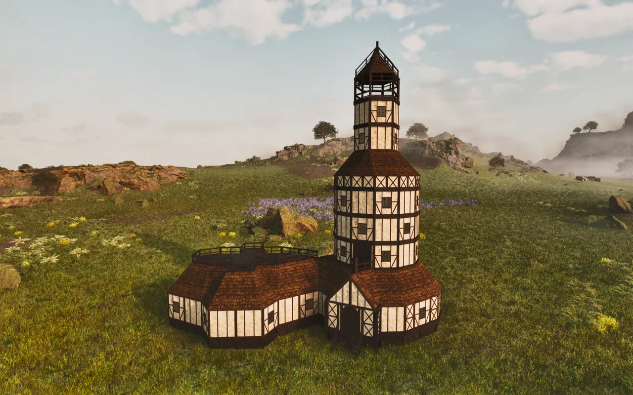 BASE WITH SMALL TOWER view 1