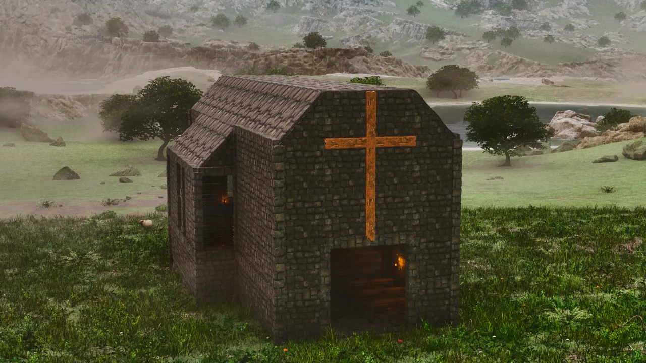 Simple Medival Church view 1