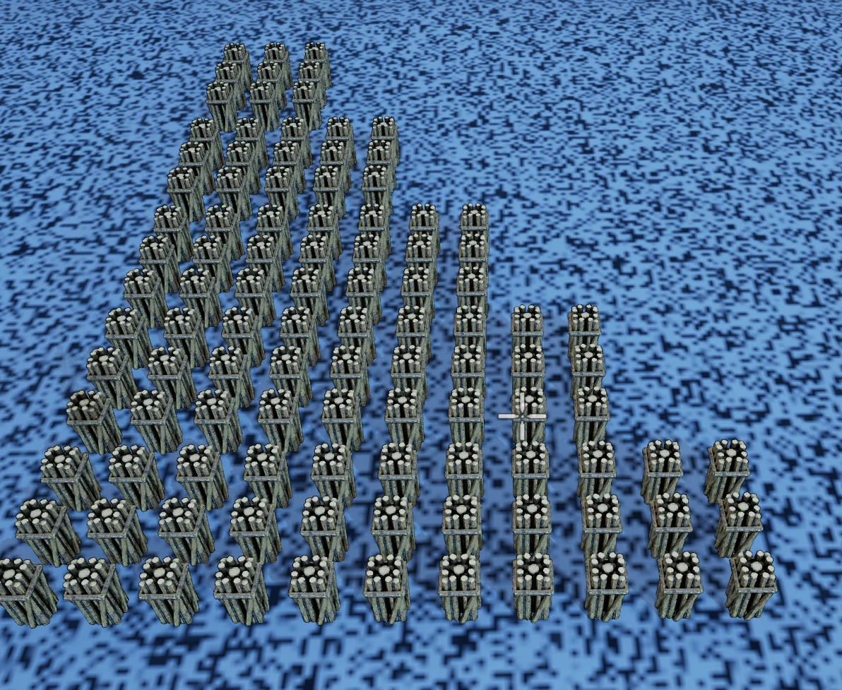 Pillars arrangement from 1x1 -1x5 view 1